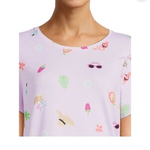 Secret Treasures Womens  Purple Beach Short Sleeve Top Jogger Pajama set U pick